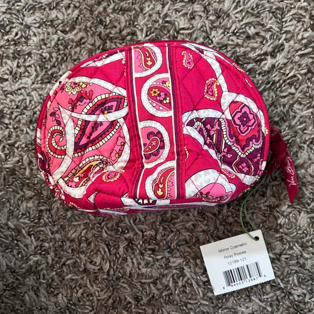 Vera Bradley Rosy Posies Mirror Cosmetic Bag